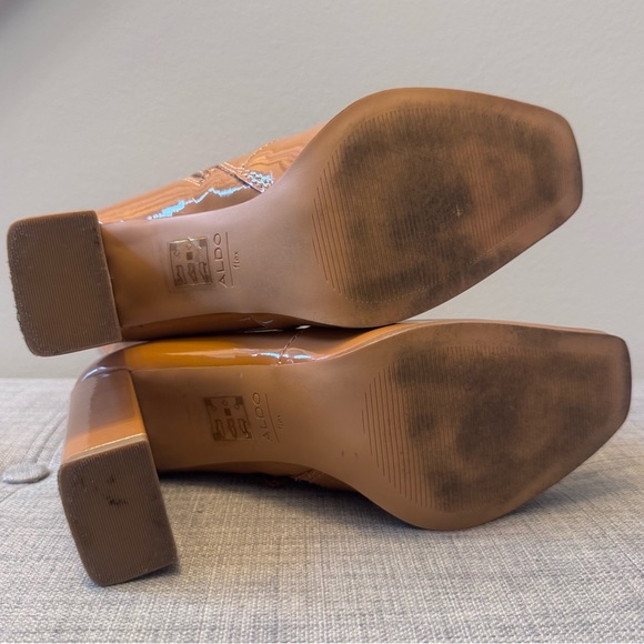 Aldo Audrella Patent Leather Ankle Boot Bootie Size 10 - Picture 11 of 12